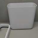 funest Bathroom Small Trash Can with Lid, 13 Liter/3.4 Gallon Slim Garbage Bin with Press Top Lid, White Wastebasket for Bedroom, Office, Kitchen, RV