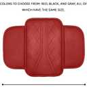 Car Center Console Cover, Leather Arm Rest Cover Pad for Car, Breathable Armrest Protector Cushion with 2 Storage Bags for Middle Center Console Box, Universal Car Interior Accessories (Red)