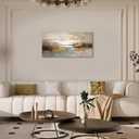 Beige Abstract Wall Art Living Room Wall Decor Canvas Painting Framed Modern Abstract Artwork Print Neutral Wall Art Bedroom Decor Picture Artwork for Office