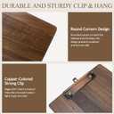 Clipboard Walnut Wood, Letter Size Clip Board with Stand, 1.54Lbs, 12.6 x 8.7 in Idea for Menu and Memos Display, Office Supplies School Classroom Homeschool Essentials Teacher Gifts Self-Service
