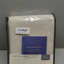 100% Blackout Shield Linen Blackout Curtains for Bedroom 84 Inches Long, Back Tab/Rod Pocket Living Room Drapes, Thermal Insulated Blackout Curtains 2 Panels Set, 50" W x 84" L, Cream