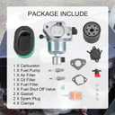 16-853-19S Carburetor Replacement For Kohler KT725 KT730 KT735 KT740 KT745, Include Air Filter, Fuel Pump, Oil Filter parts, Replace 32-853-67-S, 32-853-63S