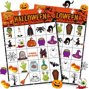 40 Players Halloween Bingo Game Cards for Adults, Hallowmas Goodie Bags Stuffers Gifts Holiday Activity Party Supplies Favors