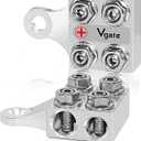 Vgate 8-Way Battery Terminal Distribution Block for Lithium or AGM Lead-Acid Battery with Bolt Down Ends or Threaded Studs, M10 or 3/8-16