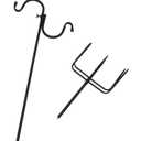 Toddmomy Heavy Duty Shepherd Hook for Outdoor Use Reusable Hook for Hanging Bird Feeders Solar Lanterns and Plant Decor Detachable Design Elegant Art