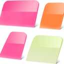 4 Pcs PPF Squeegee Soft Silicone Rubber Scraper, Anti Scratch TPU Coating Scraper for Car Vinyl Paint Protection Film Installation, Vinyl Wrap and Window Tint Windshield Glass Cleaning Kit, 4 Sizes