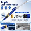 Jet Nozzle Power Washer for Garden Hose, High Pressure Washer Tools with 2 Different Nozzles, Washer Hose Attachment for Watering Lawns, Gutter Patio Car Pet Window Glass