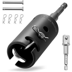 1 Inch Trailer Jack Drill Adapter with Two 1/2 Inch Socket Adapter BitHeavy Duty Cr-Mo Steel, Replace The Trailer Jack Handle