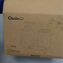 Grey Bathroom Accessories Set 3 PC, Resin Sandstone Look Soap Dispenser, Toothbrush Cup, Soap Dish, Bathroom Soap Dispenser Set for Home Decor and Kitchen, Dark Grey