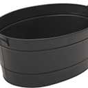 Achla Designs Black Oval Galvanized Steel Tub