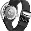 StrapXPro(SBX1A) Watch Band 20mm Rubber Curved End Dive Watch Strap Replacement for Seiko Prospex MM200/ MM200GMT Automatic Diver's watches SPB187, SPB299, SPB381, etc. (Balck with Black Clasp)