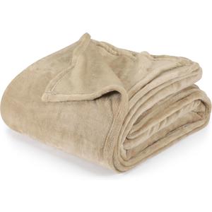 Utopia Bedding Camel Fleece Blanket Queen Size Lightweight Fuzzy Soft Anti-Static Microfiber Bed Blanket (90x90 Inch)