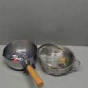 DEAYOU Stainless Steel Saucepan with Steamer, 1.2 Quart Yukihira Sauce Pan with Lid, Traditional Japanese Small Cooking Pot with Wood Handle and Two Side Spouts for Milk, Ramen, Soup, Tempura, 7"