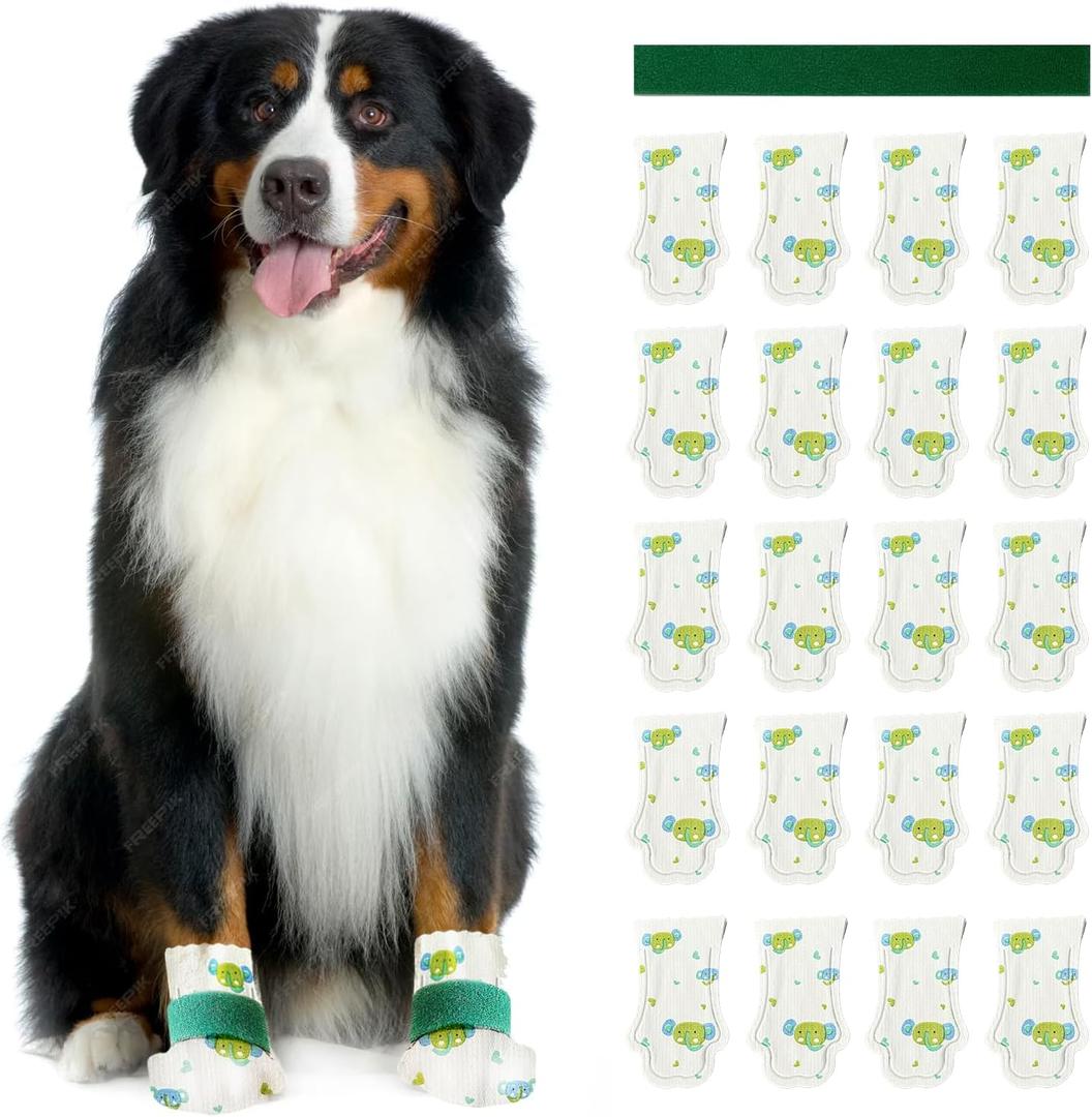 Disposable Dog Booties for Dog Cats, Pet Booties Waterproof and Breathable with Adjustable Velcro,Unstoppable Paw Protectors for Large,Small and Medium, 20 Counts (Large) (Size L: Paw Width 2.57-3.15") Disposable Dog Booties for Dog Cats, Pet Booties Waterproof and Breathable with Adjustable Velcro,Unstoppable Paw Protectors for Large,Small and Medium, 20 Counts (Large) (Size L: Paw Width 2.57-3.15")