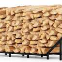 6 ft Firewood Rack Outdoor, Heavy Duty Metal Fire Wood Rack for 880LBS Capacity, 1/4 Cord Log Holder with 12 Support Legs for Patio, Porch and Indoor Fireplace
