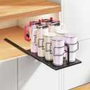 veimia Pull Out Water Bottle Organizer for Cabinet, Pull Out Water Bottle Organizer, Storage for Stanley Cup for Cabinet, for Stanley Cup Accessories Tools (Black)