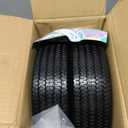 10" Solid Tire Replacement 4.10/3.50-4 Flat Free Tire and Wheel for Garden Carts, Hand Trucks, Wheelbarrows,10x3.50-4" with 5/8" Axle Bore & 2 1/4" Offset Hub (2 Pack)