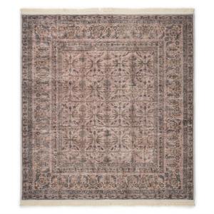 Color & Geometry 8x10 Machine Washable Low Pile Area Rugs for Living Room, Thin Soft Bohemian - Vintage Area Carpet with Non Slip TPE Backing for Bedroom, Dining Room, Brown