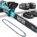 SEESII 18" 40V BRUSHLESS CORDLESS CHAINSAW 2X5.0AH BATTERY AUTO OILING（M18 ACE）