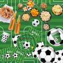 170 PCS Soccer Party Decorations, Soccer Birthday Party Decorations - Includes Plates, Napkins, Cups, Banner, Balloons, Tablecloth, Knives, Forks for Sports Soccer Theme Party Decorations, Serve 24