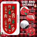 Patelai 8 Pack Christmas Cast Iron Skillet Handle Covers Red Green Hot Pot Handle Holder Cover Heat Resistant Non Slip Cast Iron Skillet Potholders Sleeves Protector for Kitchen Cooking Baking BBQ