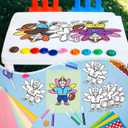 Epakh 36 Set Disguise a Turkey Project Kits Thanksgiving Turkey Craft with Colored Pens Color Your Own Thanksgiving Crafts for Classroom School Family Creativity Activities Holiday(Football Player)