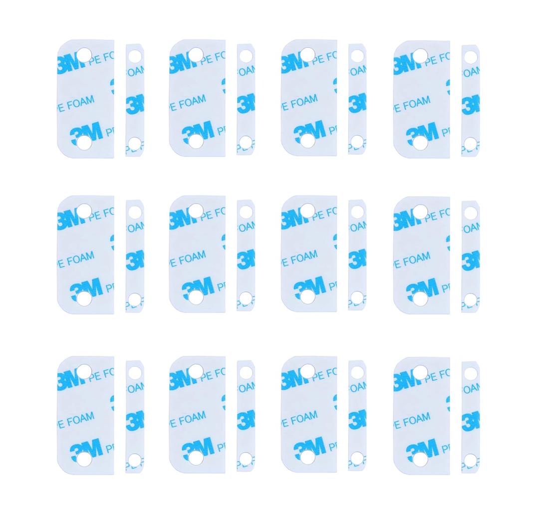 Adhesive Replacement Tape for Ring Alarm Contact Sensors & Magnets (2nd Gen)  Durable Double-Sided Pads for Easy Installation  Pack of 12 Sensor Pads & 12 Magnet Pads, Pre-Cut, No Cutting Needed