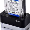 Cinolink USB 3.0 to SATA 2.5/3.5 Inch Hard Drive Docking Station with 4ft USB 3.0 Cable for HDD/SSD Support up to 8TB, Compatible with Windows PC, Mac, Linux, Android TV, PS4, Xbox One (Single Bay)