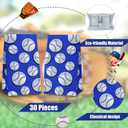 Zonon 30 Pack Baseball Goodie Gift Bags Party Treat Favor Blue Baseball Snack Paper Bags for Team Sports Theme Birthday Party Decor Game Celebration