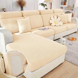 Jonuiony Universal Sofa Slipcover, 2024 New Wear-Resistant Sofa Cover, L Shape Sectional Couch Covers, Separate Cushion Couch Chaise Cover, High Stretch Furniture Protector (Beige,Large 1 Seat) (Large Single Seat, A-beige)