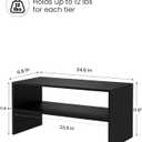 2-Tier Stackable Shoe Rack, Holds 6-9 Pairs, 24.6 Inch, Matte Black