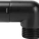 NearMoon Shower Elbow Adapter, Solid Brass G1/2" Shower Arm Extension for Connecting Shower Head, 90 Degree (Matte Black)