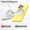 oakxco Silicone Case for iPhone 16 Pro Max Case Magnetic, Compatible with Magsafe Wireless Charging, Slim Thin Soft Rubber Gel, Girly Cute Aesthetic Trendy Hard Shell Mag Safe Cover for Women, Yellow