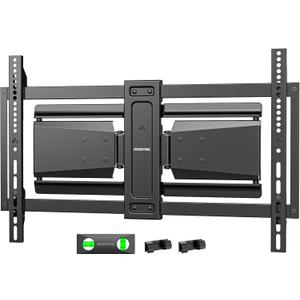 monTEK Heavy Duty Ultra Slim TV Wall Mount for 37-90 Inch TVs Up to 185lbs, Swivel & Tilt & Extension Wall Mount TV Bracket with Articulating Dual Arms, 16/18" Studs Low Profile Full Motion tv Mount