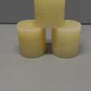 Simply Soson 3x3 inch Ivory Pillar Candles Set of 3, Rustic Texture, Unscented Ivory Candles, Dripless Candles, 3 inch Pillar Candles Ideal as Wedding, Parties, Spas, Dinner, Home Decoration, Church