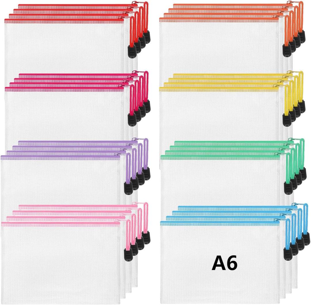 Jetec 32 Pcs Mesh Zipper Bags Toy Storage Bikini Organizer Bag Bolsas Para Guardar Trajes De Bao Waterproof Zipper Reusable Pouch Puzzle Multipurpose for Storage Office(Stylish Color,7.5 x 5 Inch) Jetec 32 Pcs Mesh Zipper Bags Toy Storage Bikini Organizer Bag Bolsas Para Guardar Trajes De Bao Waterproof Zipper Reusable Pouch Puzzle Multipurpose for Storage Office(Stylish Color,7.5 x 5 Inch)