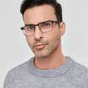 Babrvma 3 Pack Reading Glasses for Men 1.0+, Blue Light Blocking Readers with Spring Hinge, Metal Frame Anti Glare/UV(1.00) 3 Pack Mix Color(black+blue+brown）