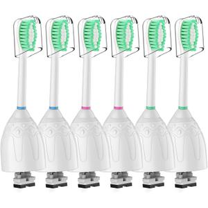 Toothbrush Heads for Philips Sonicare Replacement Brush Heads Medium Soft Dupont Bristles Electric Toothbrush Replacement Heads Fit E-Series Essence Xtreme Elite Advance and CleanCare, 6 Pack