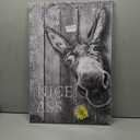 Kasluolo Donkey Bathroom Decor Wall Art Nice Funny Donkey Picture Wall Decor Farmhouse Black and White Painting Wall Dcor for Bathroom Toilet Framed Artwork 12x16 inch (16L" x 12W")