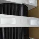 Fivenl 5 Pcs Metal Pleated Cylinder Pedestal Stands for Party, Heavy Duty Black Round Cake Pedestal Stand Flower Plant Display Plinth Pillars for Wedding Birthday Event Decor (Black)