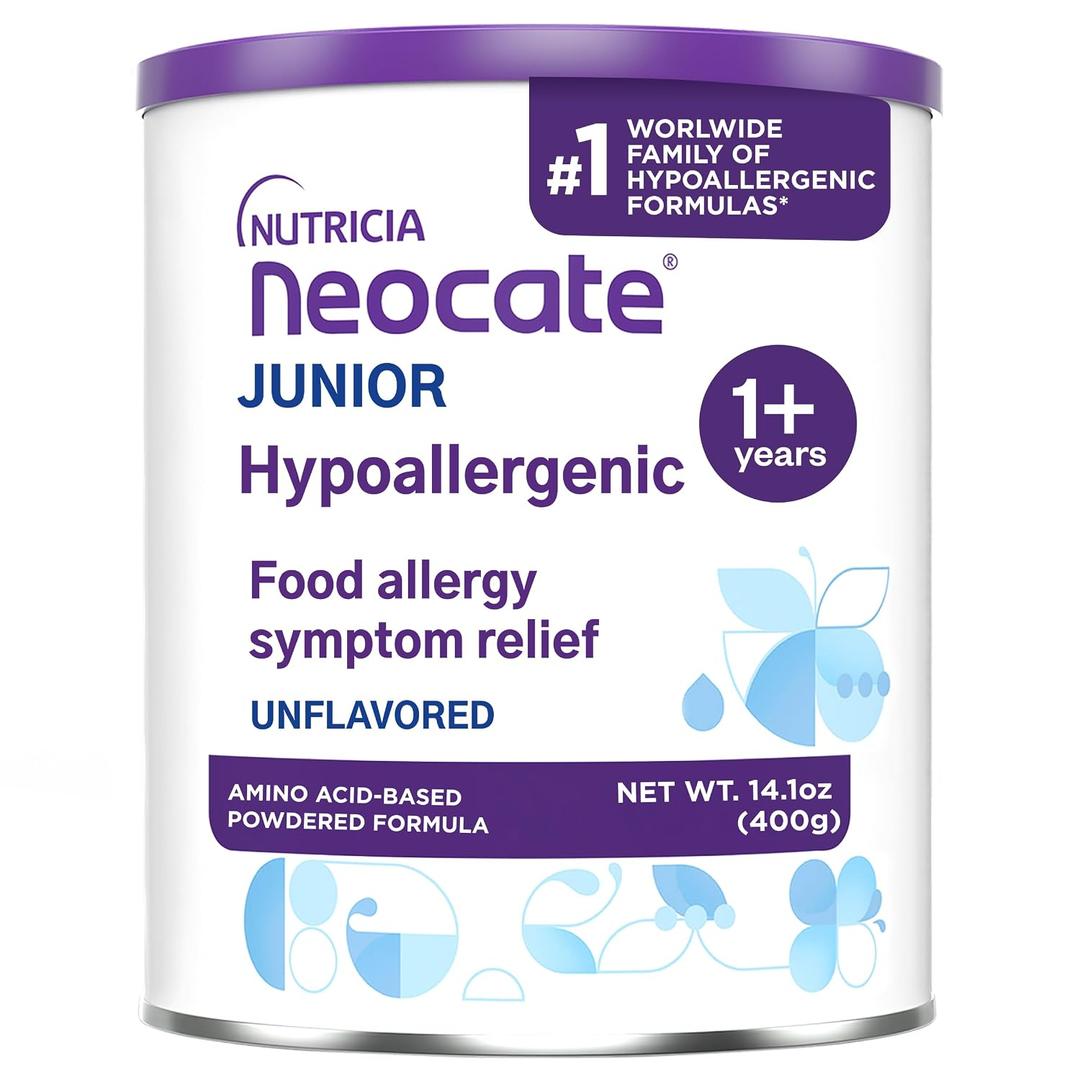 Neocate Junior - 1+ years - Hypoallergenic Toddler Formula for Food Allergy Relief - Nutritionally Complete Dairy Free Formula - Dairy Free Powder - Great Taste - Unflavored - 14.1 oz (EXP 08/24/27)