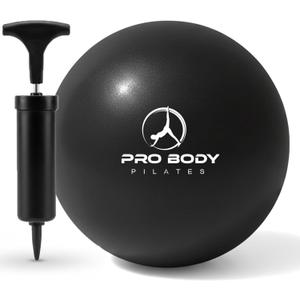 ProBody Pilates Small Exercise Ball with Pump - 9 Inch Workout Ball for Stability, Barre, Yoga, Core & Physical Therapy