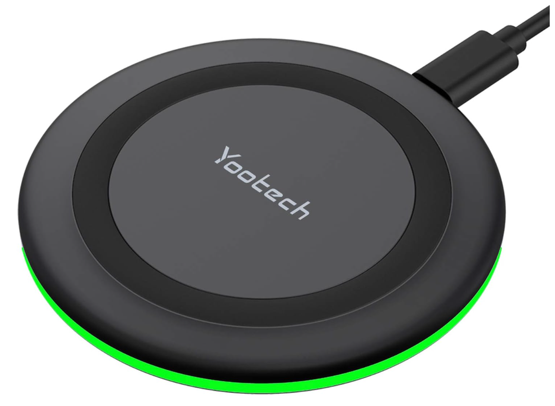Yootech Wireless Charger,10W Max Wireless Charging Pad Compatible with iPhone 17/17 Pro/17 Pro Max/Air/16/15/14/13/SE 2022/12/11,Samsung Galaxy S25/S24/S23,for AirPods Pro 3(No AC Adapter)