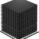 Walsai Exercise Mats Puzzle Foam Mats Gym Flooring Mat Cover 20 SQ.FT Interlocking Foam Mats with EVA Foam Floor Tiles for Home Gym Equipment Workouts (20pcs Black Exercise Mats)