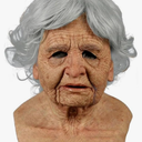 Halloween Mask Realistic Old Man Mask Creepy Human Latex Mask,Scary Wrinkle Halloween Cosplay Costume Mask Party Props