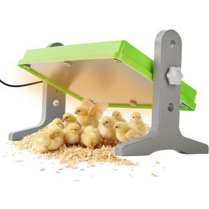 Fuzzy Bird Chick Brooder (12''*8'') Brooder Heater for Chicks Ducks and Birds Incubation Heating Keep Chicks Warm Newly Upgraded Temperature Adjustable Height Adjustable Chick Heating Plate - Green