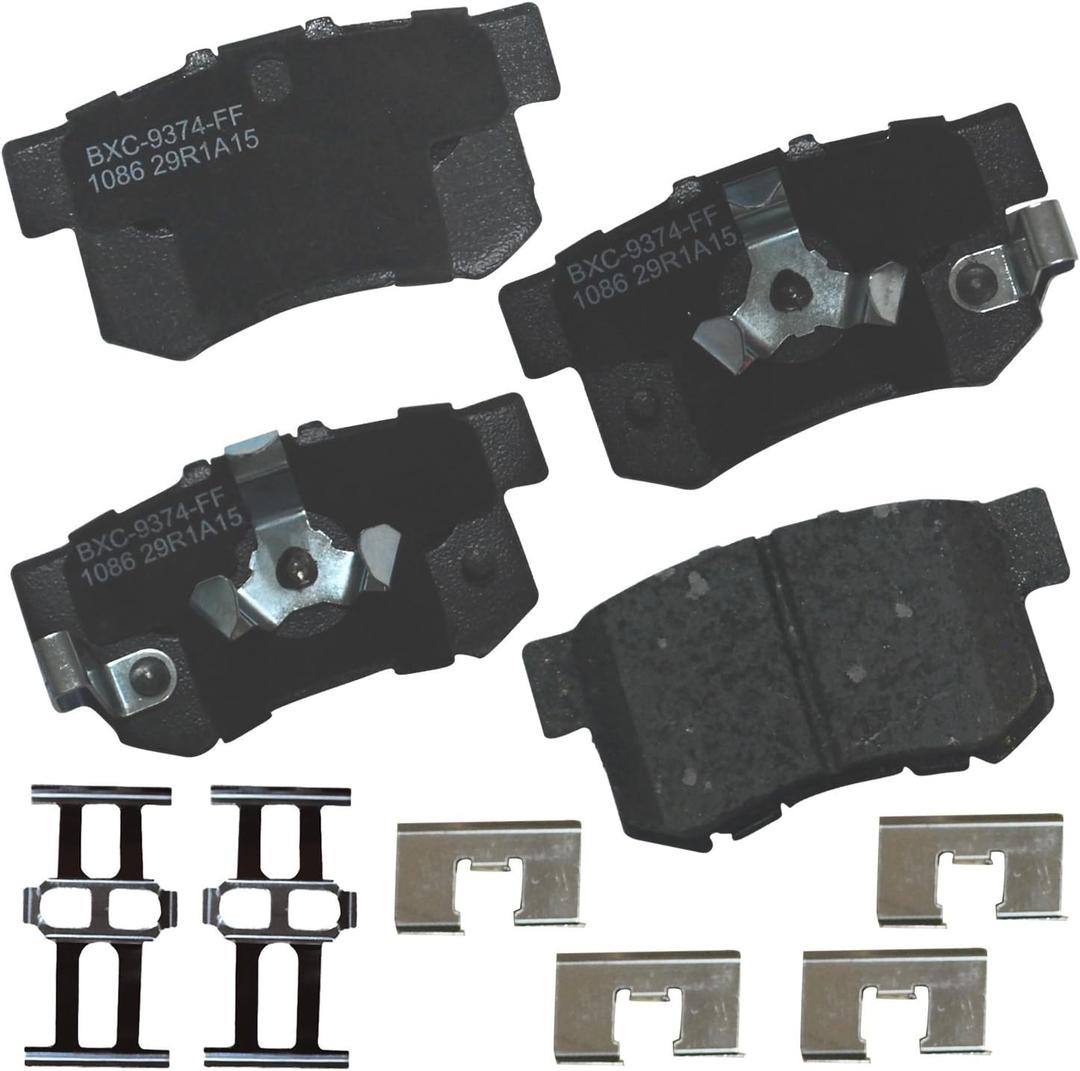 Bendix Premium SBC1086 Ceramic Rear Brake Pads for Acura RDX 2018-2010, Honda Accord Crosstour 2011-2010, Crosstour 2015-2012, CR-V 2016-2005