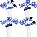 3 x 24Pcs 2025 Graduation Table Centerpieces Blue, Graduation Centerpieces for Tables 2025 Blue Graduation Centerpiece Sticks for Graduation Party Table Decorations 2025 Blue