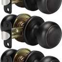 3 x Goldenwarm Bronze Passage Door Knobs, Oil Rubbed Bronze Closet Door Knobs Interior, Bronze Passage Door Knobs Set for Hallway Closet (3 Pack, Oil Rubbed Bronze)