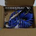 22-Packs Air Compressor Accessories Kit, 25FT Upgrade Repairable PU Air Hose with 1/4'' NPT Air Tool Kit, Air Blow Gun/Air Chuck/Tire Gauge, Pneumatic Tool Set